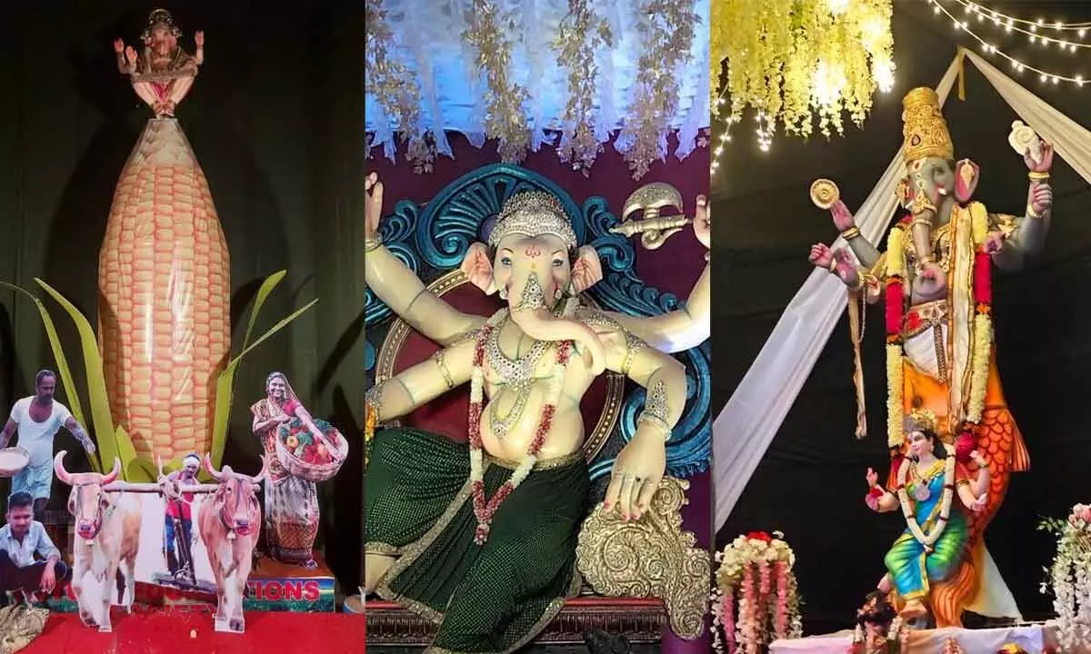 Innovative Ganesh idols in Hyderabad cynosure of all eyes
