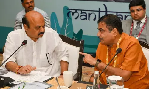 Basavaraj Bommai and Nitin Gadkari