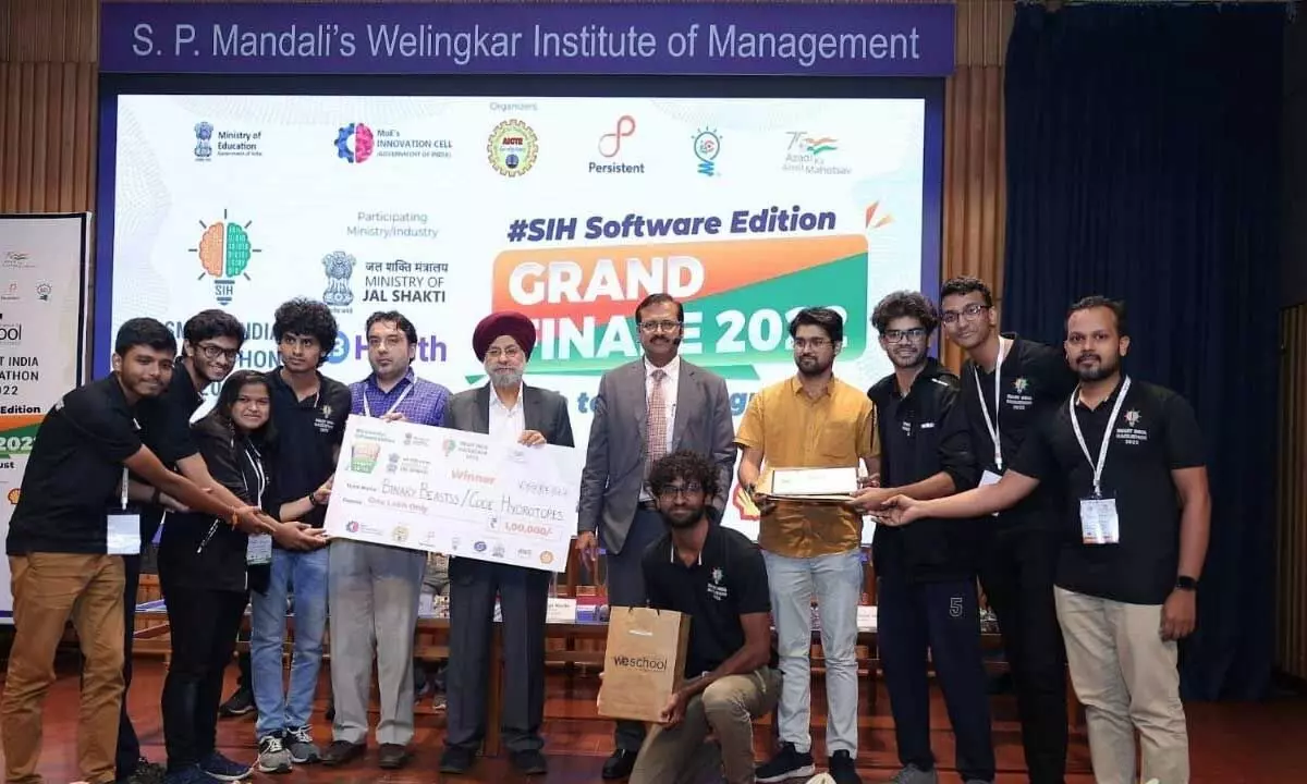 CMRIT team wins Smart India Hackathon 2022