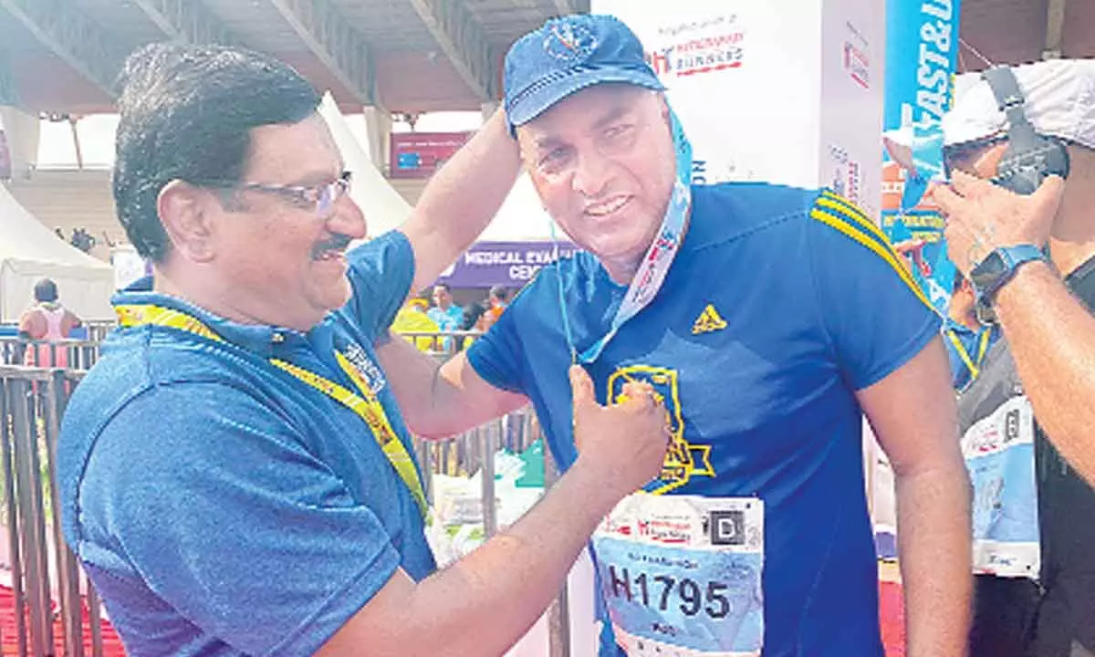 Sunil at recent NMDC Hyderabad Marathon