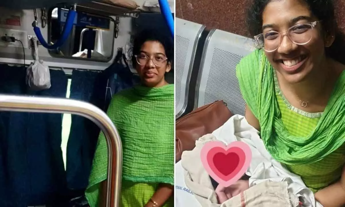 Medico From Andhra Assisted In Delivering A Baby On A Moving Train