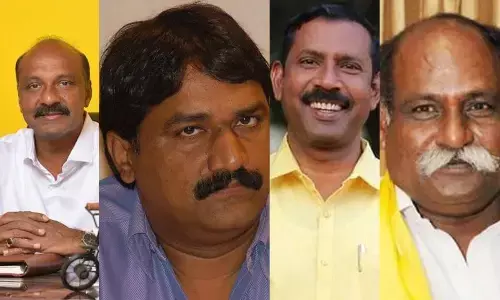 West Constituency MLA PGVR Naidu (Ganababu), North Constituency MLA Ganta Srinivasa Rao, Former MLA Palla Srinivasa Rao, East Constituency  MLA V Ramakrishnababu