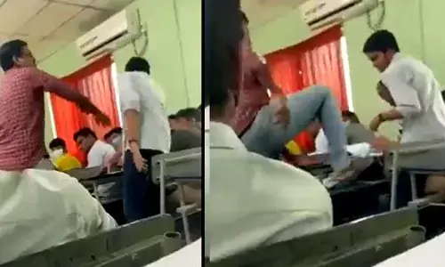 Lecturer slaps & kicks student in Vijayawada, suspended