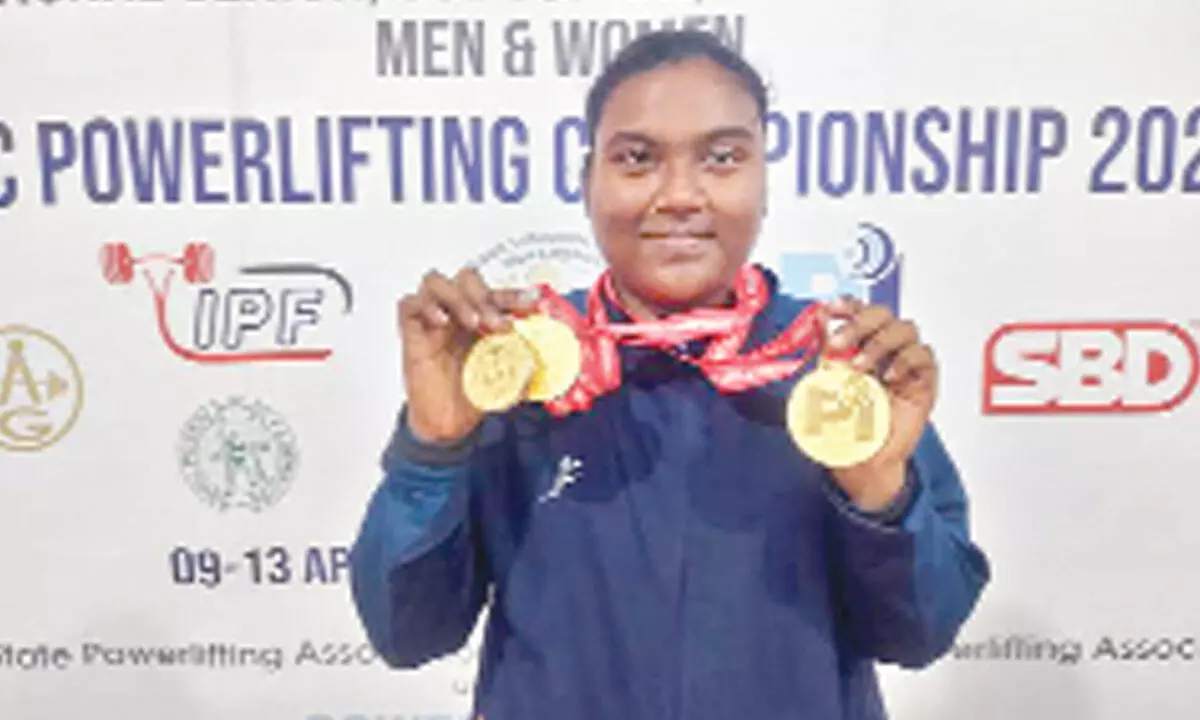 Gnana Divya Nagam with her medals