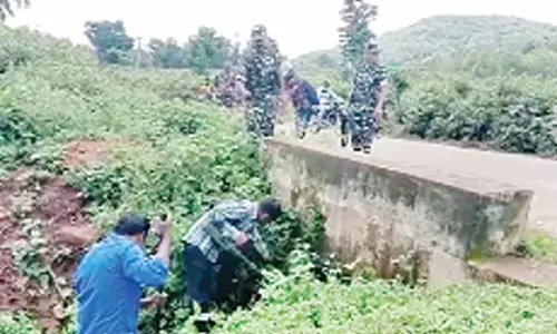 CRPF and Greyhounds party personnel conducting search operations in the agency area in ASR district