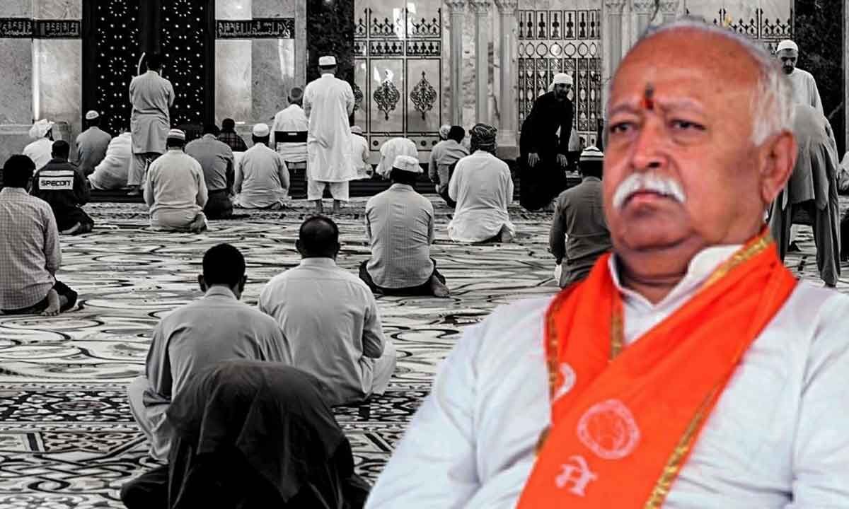 Rss Chief Mohan Bhagwat Visits Mosque Meets Umer Ilyasi Of Imam Foundation