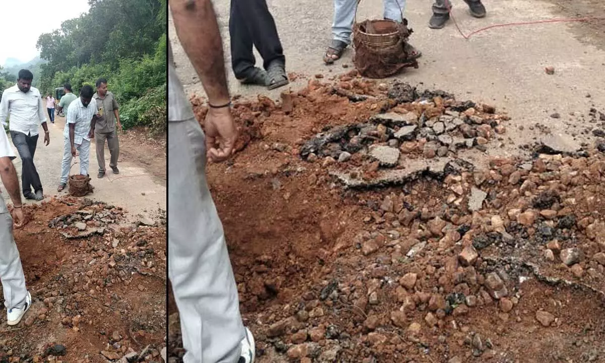 Landmines extracted  in Jurusan mandal of Parvathipuram district