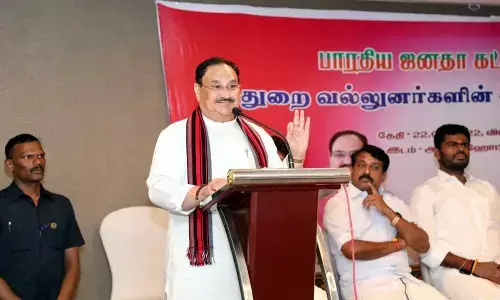 Bharatiya Janata Party president J.P. Nadda