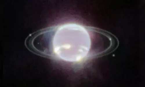 Clear images of ringed Neptune Captured