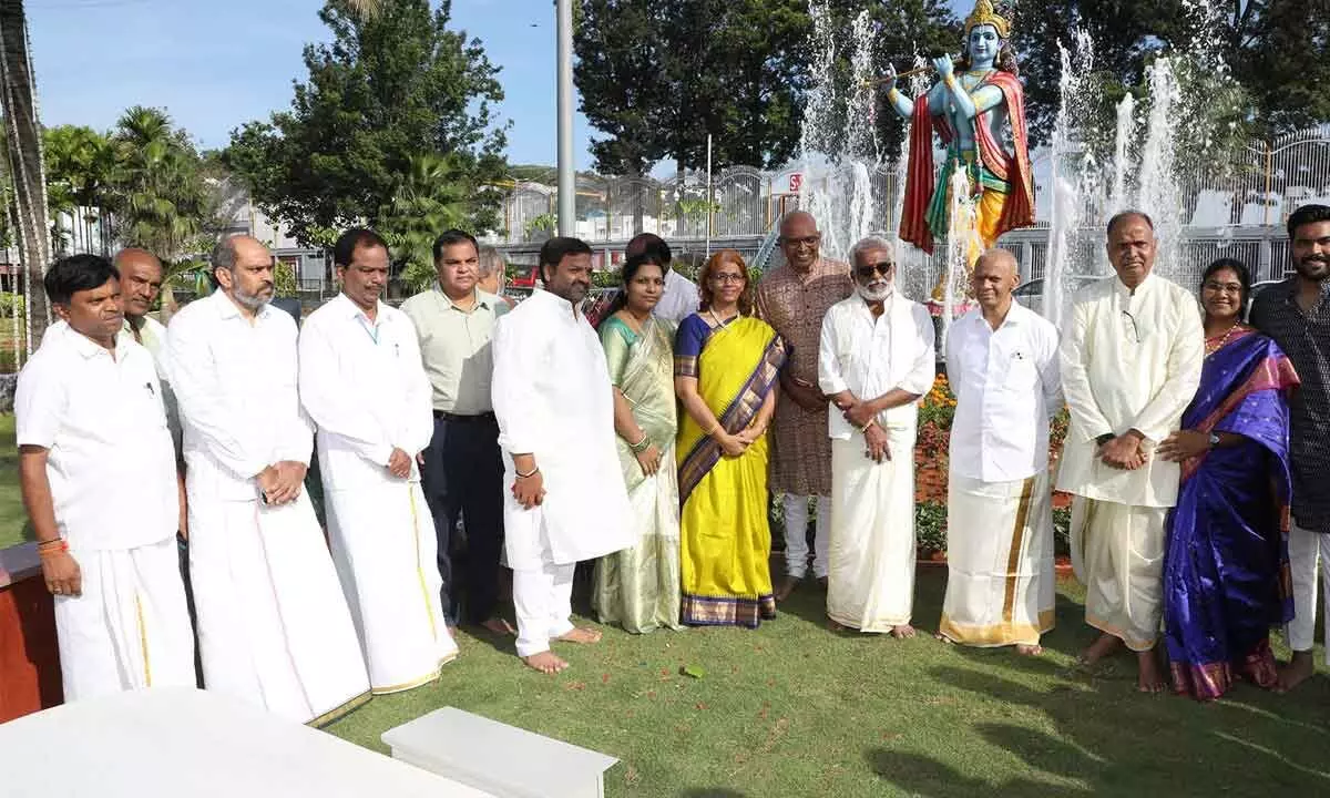 Green gardens opened at Vaikuntam Queue Complex in Tirumala