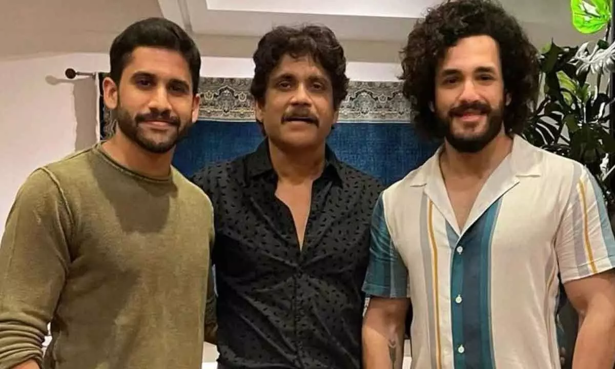 The Ghost: Nagarjuna And His Sons Naga Chaitanya And Akhil Are All Set Fire Up The Pre-Release Event…