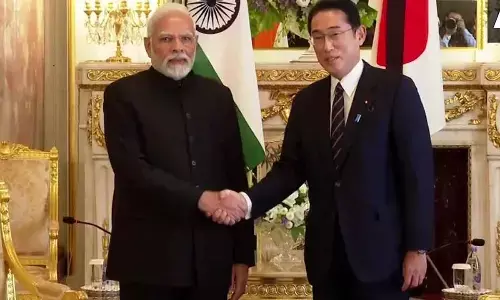 PM Narendra Modi meets Japanese counterpart Fumio Kishida