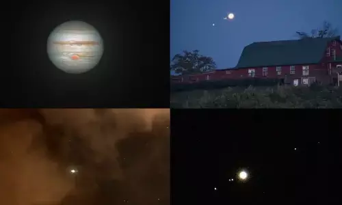 4 moons in rare closest date with Earth captured