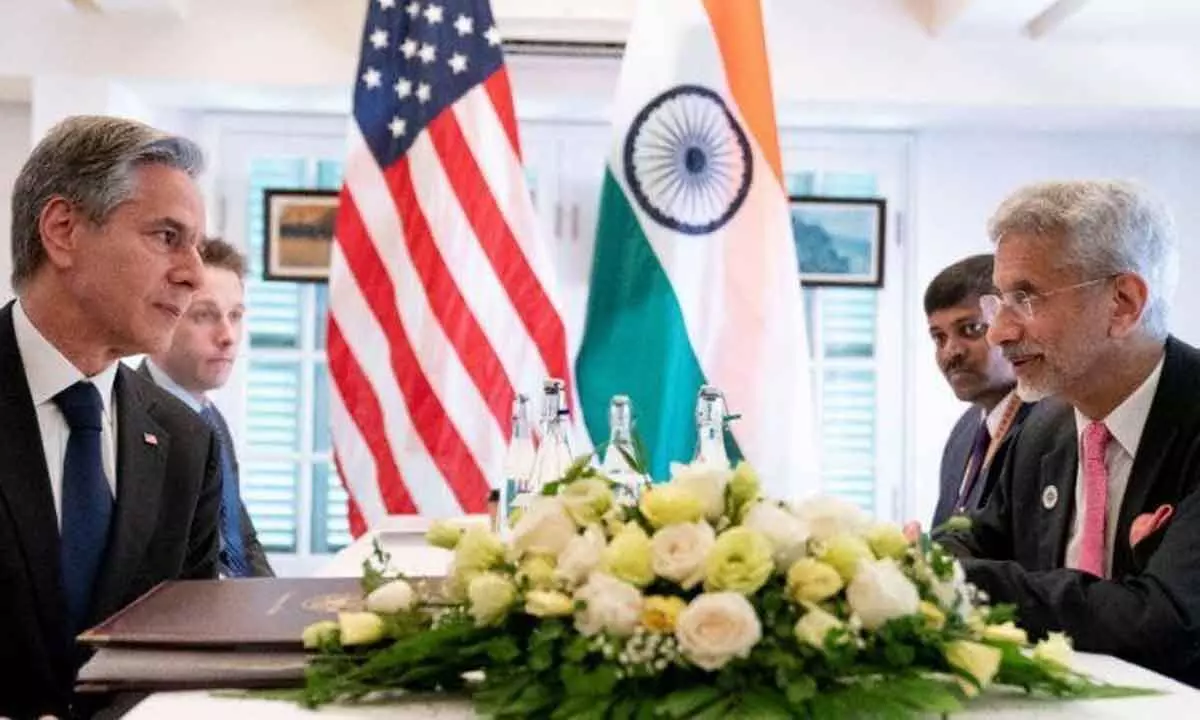 EAM  Jaishankar with US Secretary of State Antony Blinken at a meeting in Washington on Tuesday