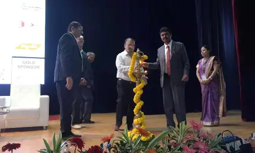 Director General, Missiles and Strategic Systems, DRDO BHVS Narayana Murthy and Scientific Adviser to Raksha Mantri G Satheesh Reddy inaugurating a two-day national seminar in Visakhapatnam on Wednesday