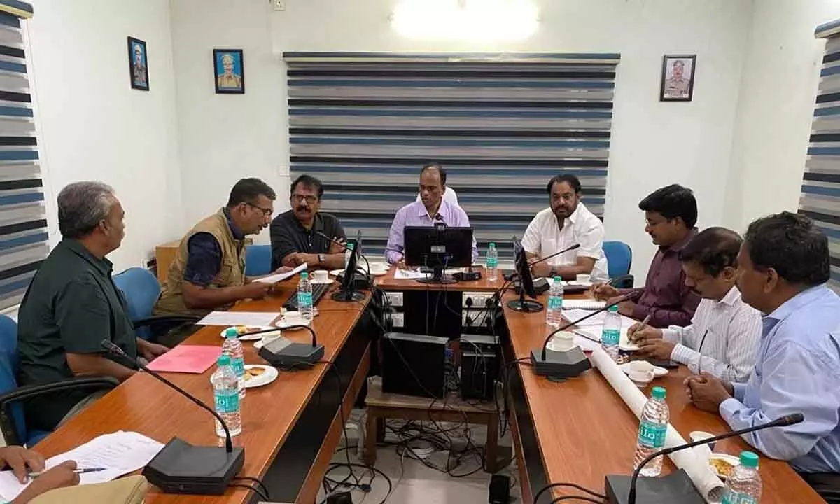 Chief Conservator of Forest Nageswara Rao holds meeting on introducing Dasa Theertha Mala Darshan, in Tirupati on Thursday