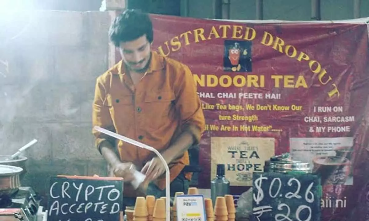 Shubham Saini runs the Bengaluru tea shop, called Frustrated Dropout, that accepts crypto