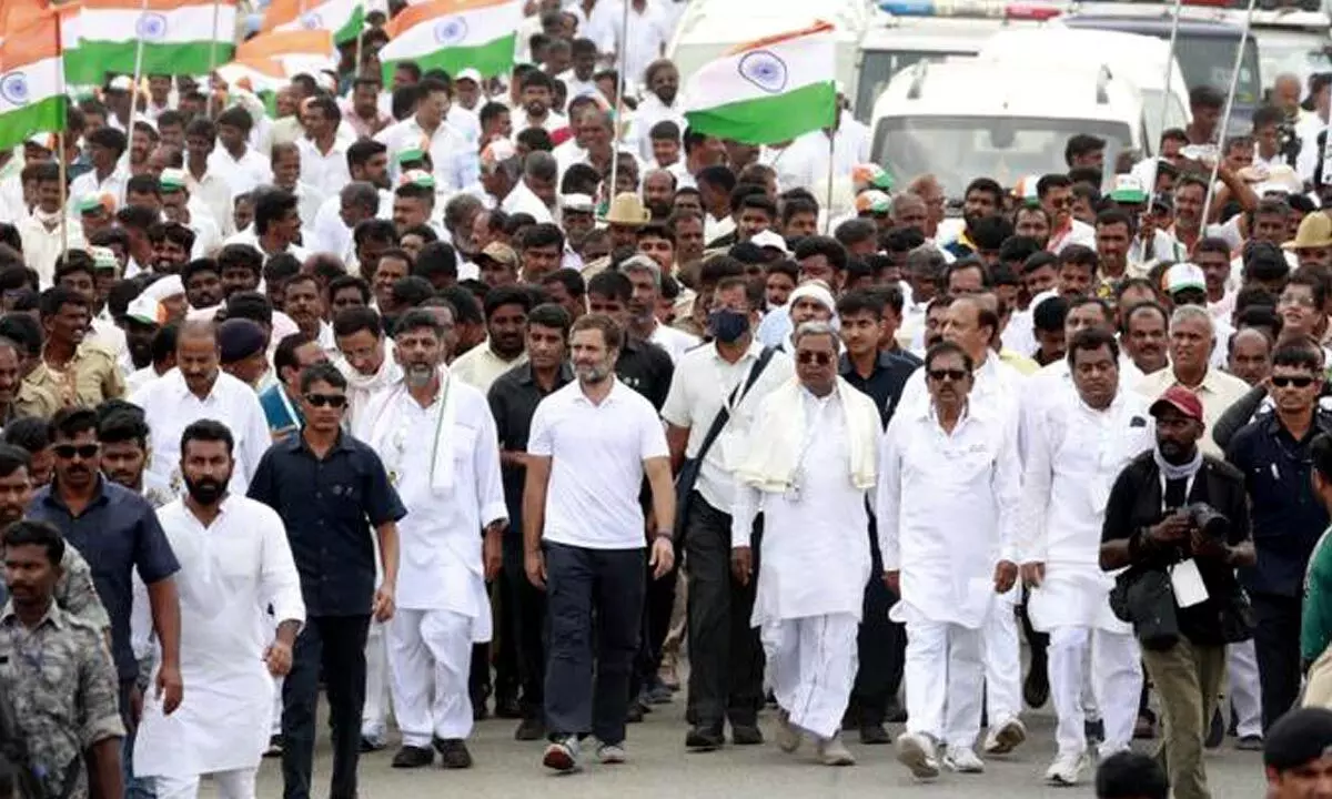 Congress leader Rahul Gandhi led Bharat Jodo Yatra on Saturday