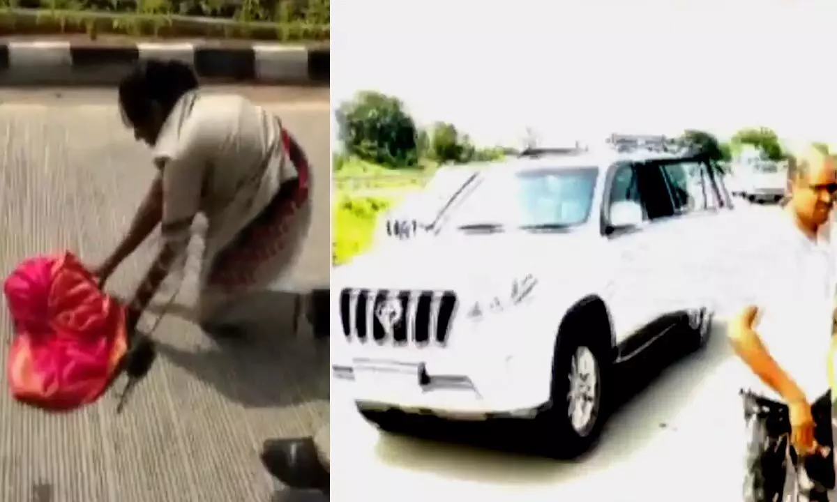 Woman constable slips off from CM KCR’s convoy, injured