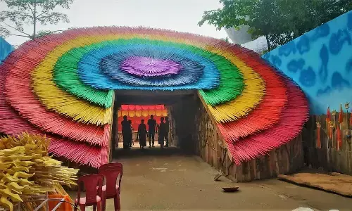 Nuclear explosion, Chhau among Durga Puja themes in Ranchi