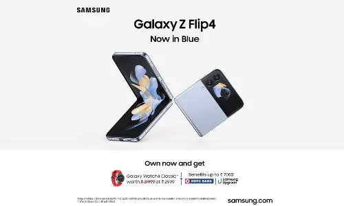 Samsung Launches Galaxy Z Flip4 in Attractive Blue Colour