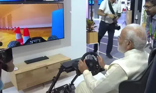 PM Modi Tests Drive a Car Remotely from Delhi in Europe using India’s 5G Technology