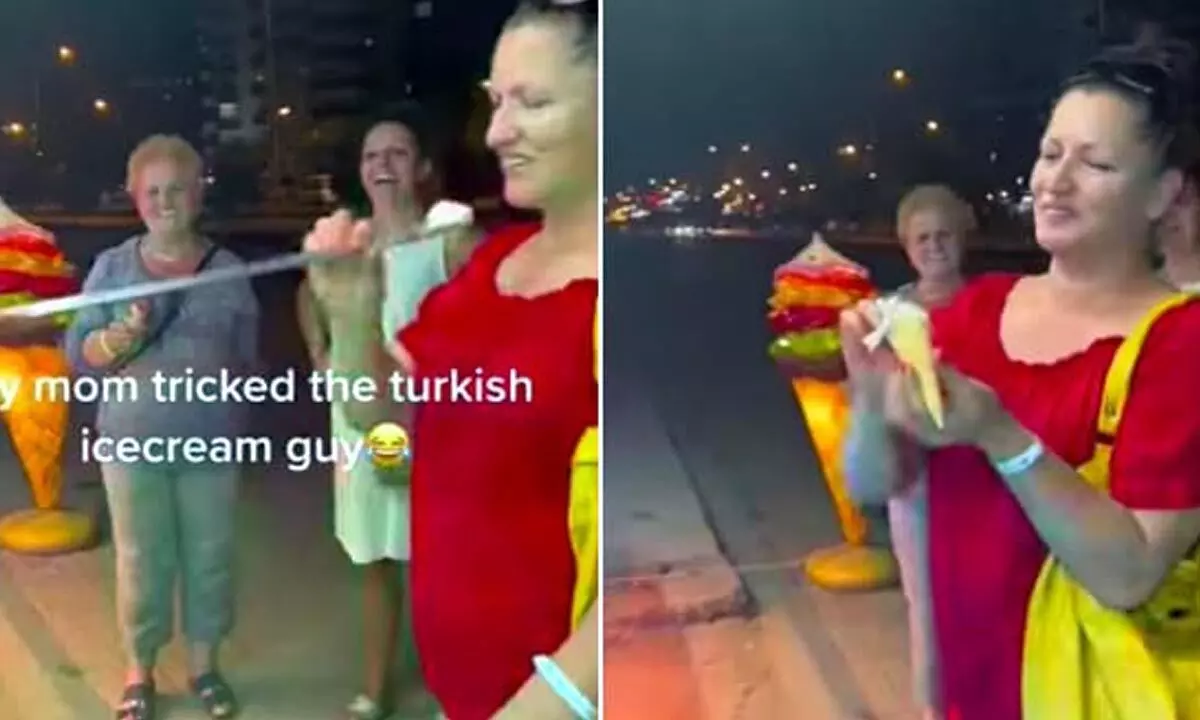 Watch The Trending Video Of  Turkish Ice Cream Vendor Getting Pranked