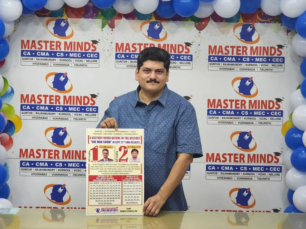 Masterminds for CA Bags 125 All india Ranks in CMA Inter, Final Exams