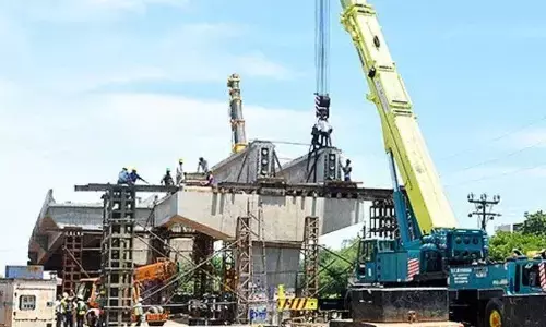 Ramalinga Puram flyover works in progress at Nellore