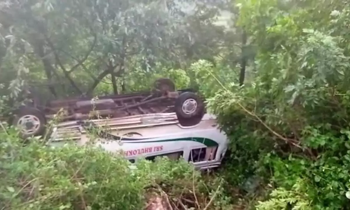 The minibus that fell into a valley