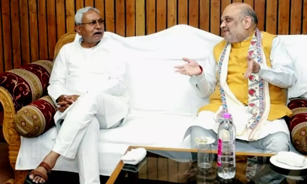 Bihar Chief Minister Nitish Kumar and Union Home Minister Amit Shah