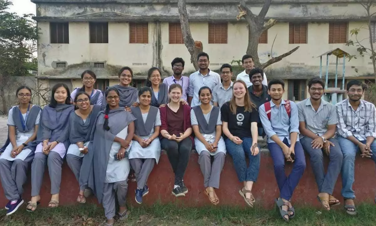 Students at Loyola College in Vijayawada