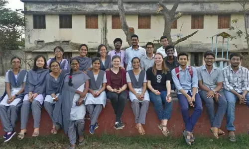 Students at Loyola College in Vijayawada