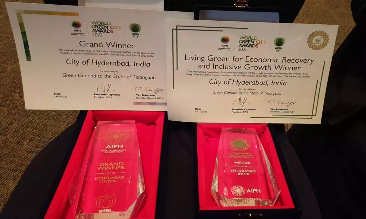 Hyderabad bags overall ‘World Green City Award 2022’