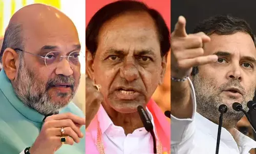 Amit shah, KCR and Rahul Gandhi