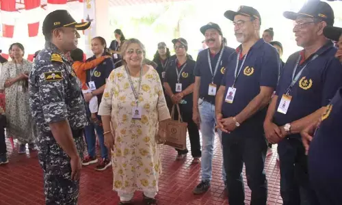 Naval veterans visit INS Vishwakarma in Visakhapatnam