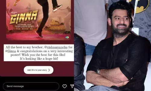 Prabhas wishes Vishnu Manchu a successful release of Ginna