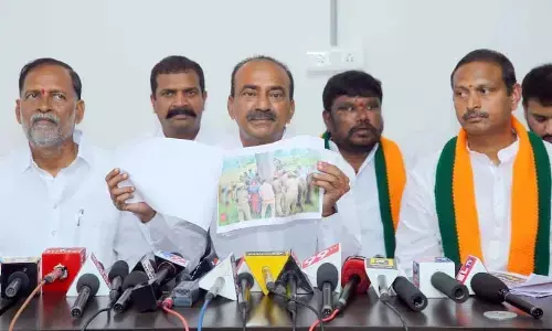 CM KCR conspiring to encroach tribal lands: Eatala Rajender