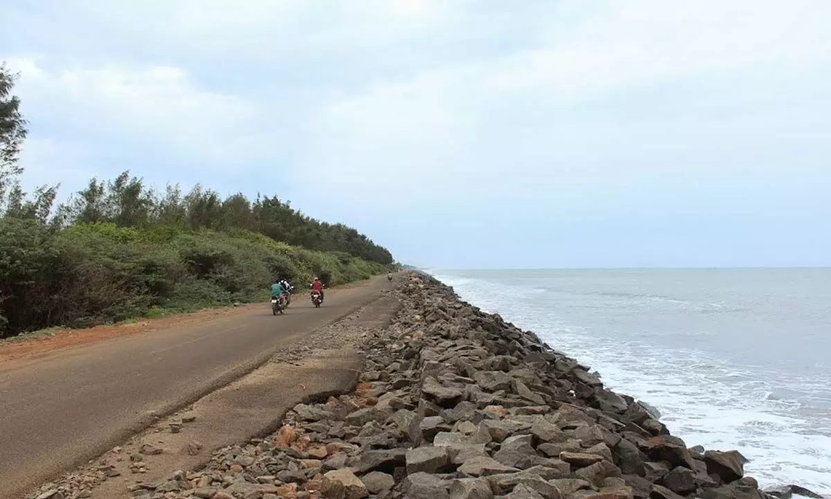 File photo of Uppada beach road in Kakinada