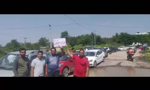 Ameenpur residents aghast over bad roads