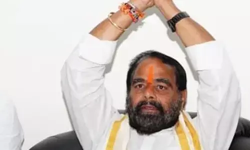 APLA Speaker T Sitaram addressing the media in Srikakulam on Sunday