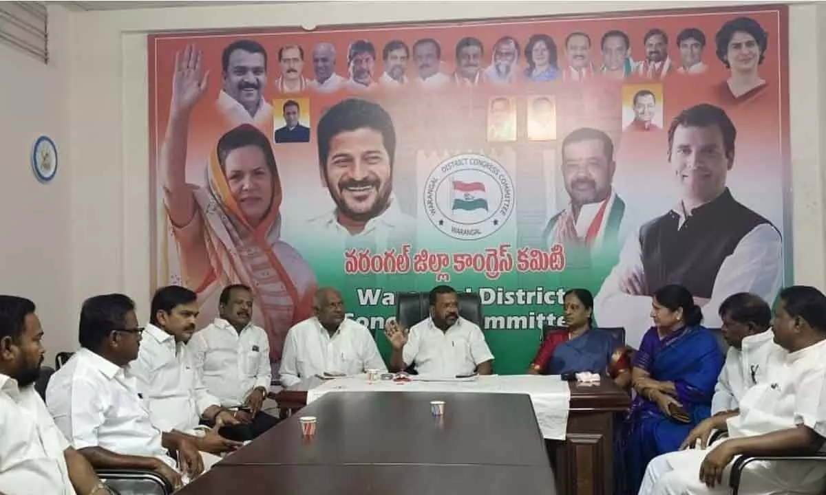 Warangal DCC president Naini Rajender Reddy held a meeting with the party’s senior leaders in Hanumakonda on Tuesday