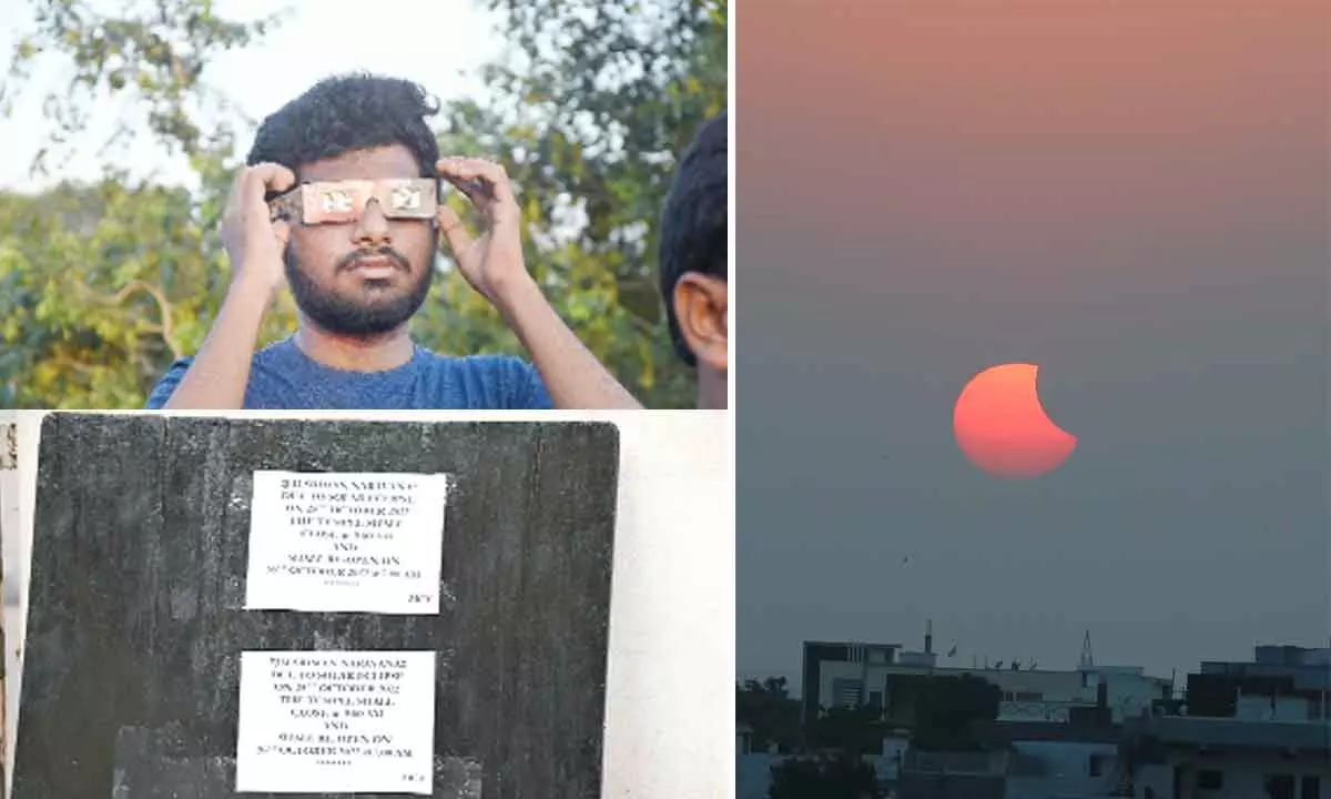 Hyderabad: City roads wear deserted look during solar eclipse