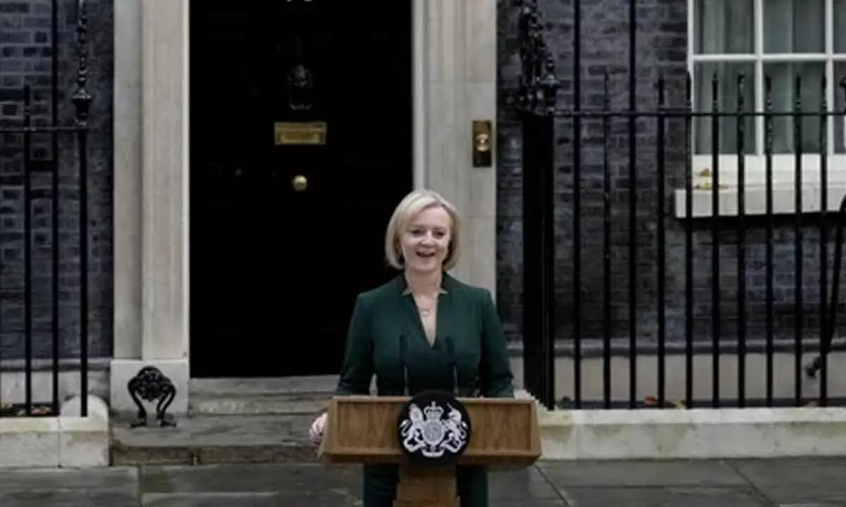 Outgoing British Prime Minister Liz Truss