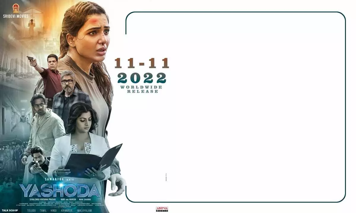 Yashoda movie will hit the big screens on 11th November, 2022!
