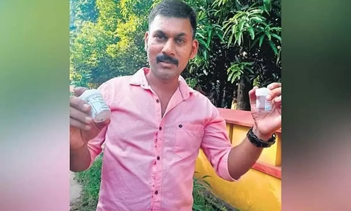 Pradeep Kumar with the bullet pellets removed from his brain