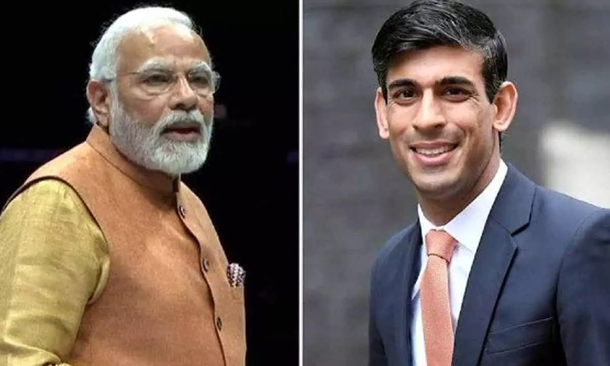 Prime Minister Narendra Modi and United Kingdom counterpart Rishi Sunak