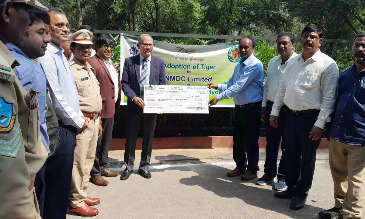 NMDC organises plantation drive, adopts two tigers