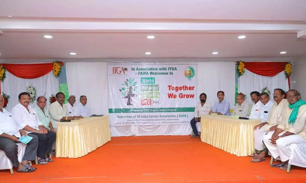 ITGA and FAIFA members celebrating World Tobacco Growers Day in Ongole on Friday