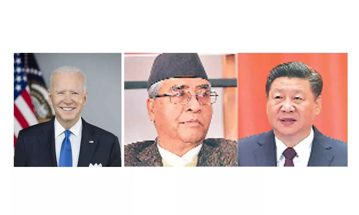 US President Joe Biden, Nepal PM Sher Bahadur Deuba and Chinese President Xi Jinping